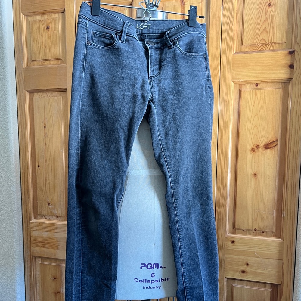 Black/Dark Gray Ann Taylor Loft Modern Skinny Jeans
